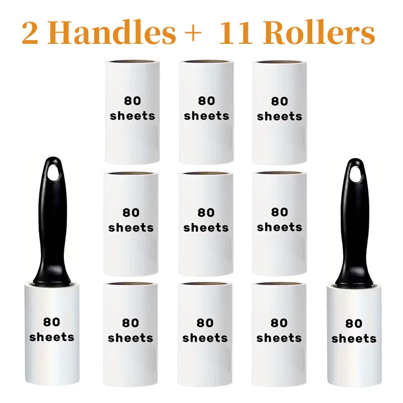 Pet Hair Lint Roller Set, 13 Pieces