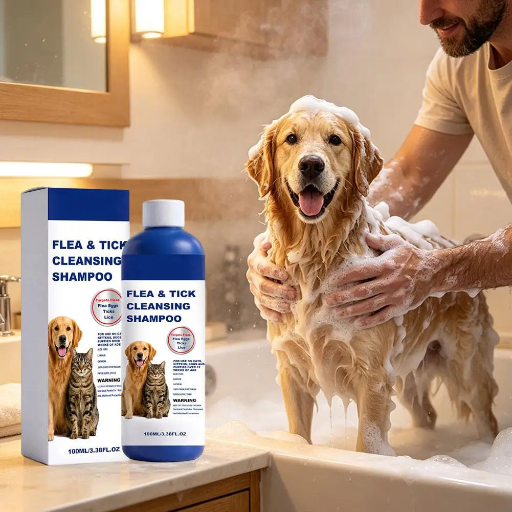 Flea & Tick Pet Shampoo, 100ml