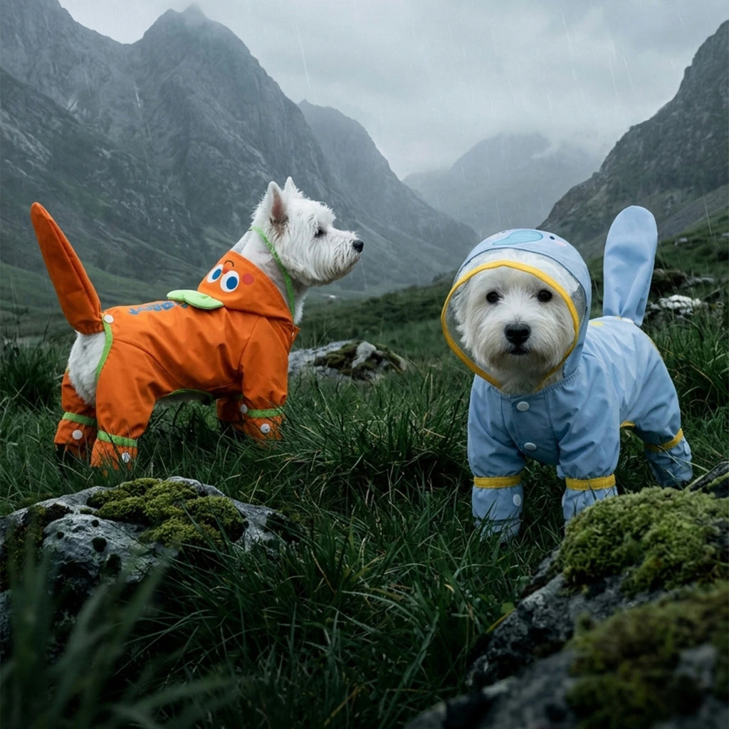 Carrot Waterproof Dog Raincoat