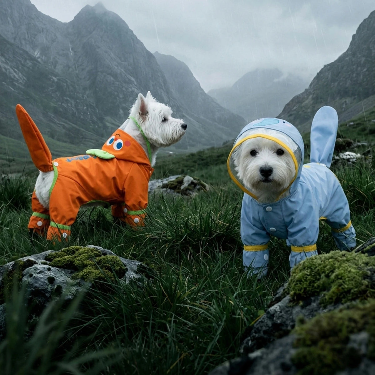 Carrot Waterproof Dog Raincoat