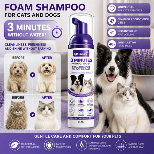 Lavender Waterless Foam Shampoo, 65ml