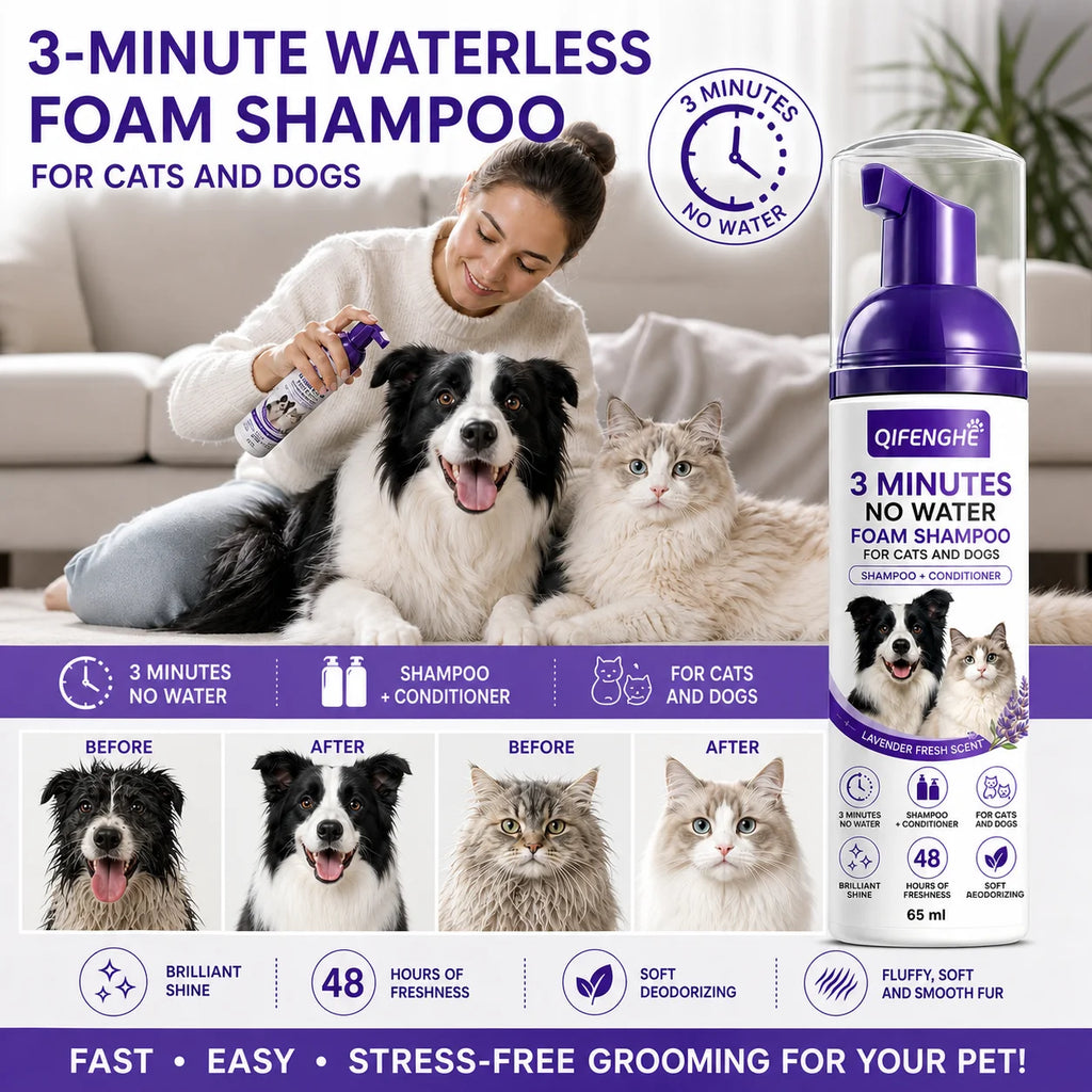 Lavender Waterless Foam Shampoo, 65ml