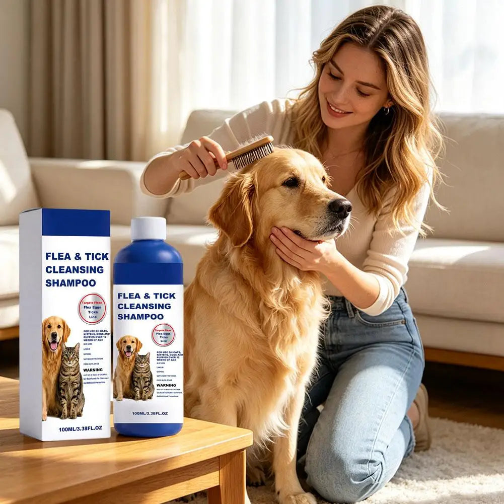 Flea & Tick Pet Shampoo, 100ml