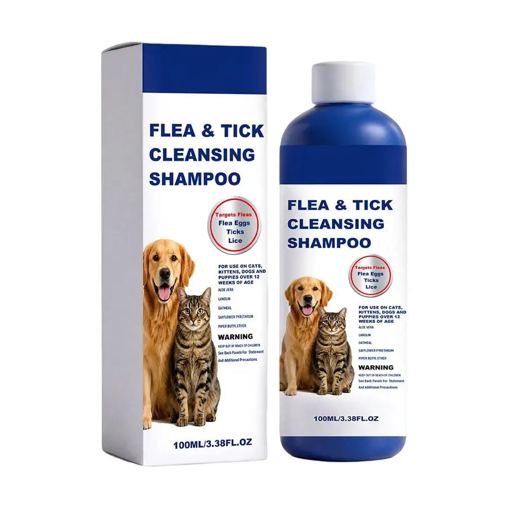 Flea & Tick Pet Shampoo, 100ml