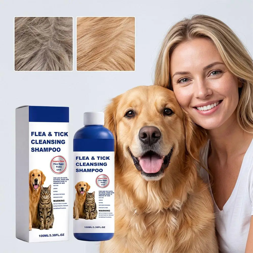 Flea & Tick Pet Shampoo, 100ml